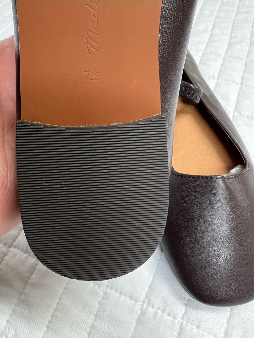 Madewell The Greta Mary Jane Flat in Coffee Bean Brown Size 7.5 - Picture 9 of 9